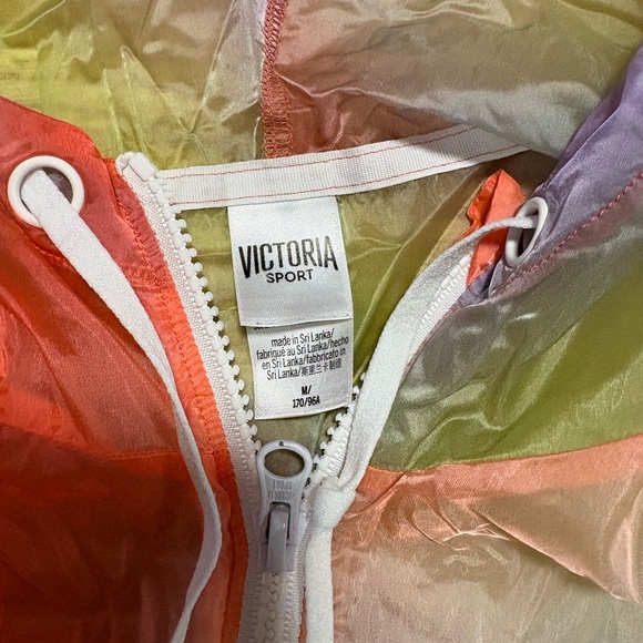 Victoria Sport Rainbow Multi-Color Windbreaker Pullover Womens Size Medium - Picture 2 of 3